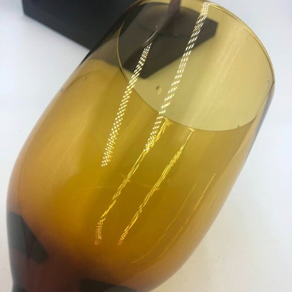 Set of 2 Amber Glass Wine Glasses With Stem Stemware Barware Drinkware - Picture 13 of 13